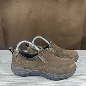 LL Bean Brown Suede Slip-On Moc Shoe Womens 7.5